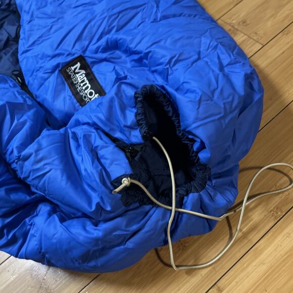 Marmot Down Sleeping Bag 2lbs 6oz Compression Sack Lightweight Double Zipper USA - Picture 3 of 10